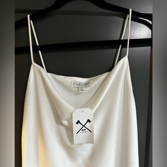 She + Sky Satin cowl neck mini dress - Picture 4 of 6